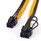 6Pin PCIe to 6+2 Pin PCIe cable - 100cm - 16awg