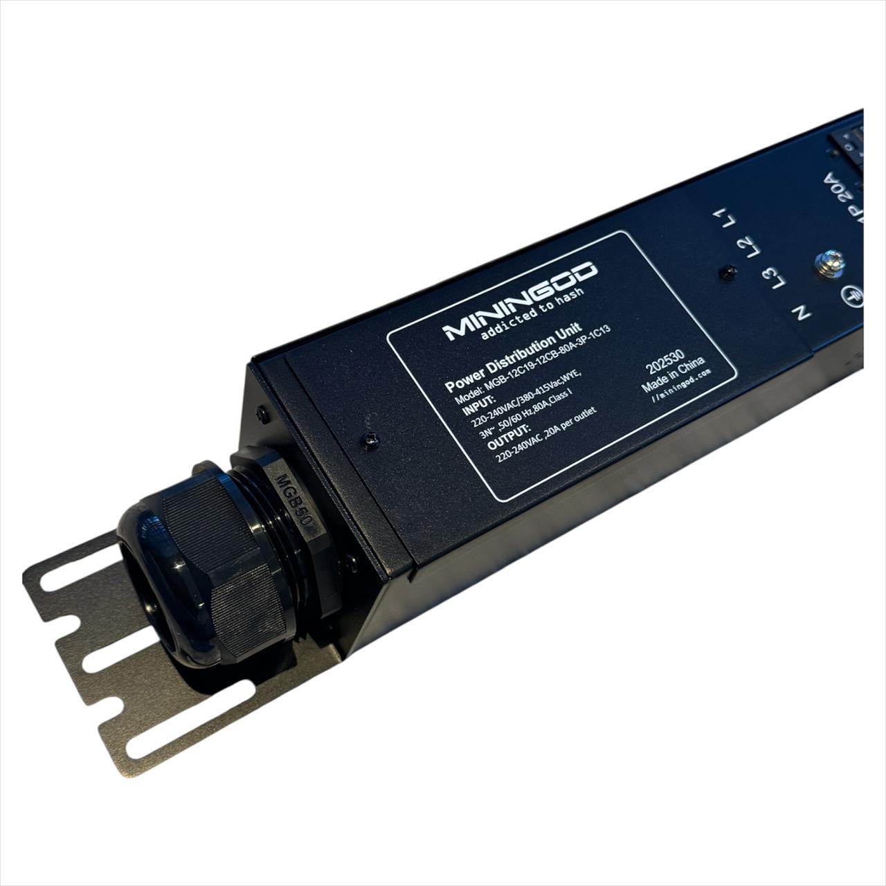 Miningod Power Distribution Unit - C19 - 12Way - 80Amp – hashrate