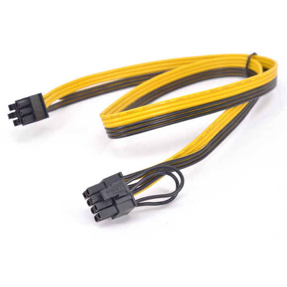 6Pin PCIe to 6+2 Pin PCIe cable - 50cm - 16awg