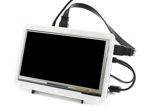 Waveshare 7inch Touch Screen - With Bicolor Case, HDMI LCD (C), 1024×600, IPS