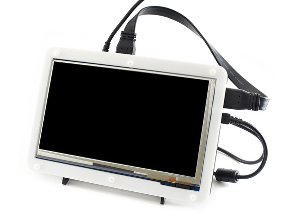 Waveshare 7inch Touch Screen - With Bicolor Case, HDMI LCD (C), 1024×600, IPS