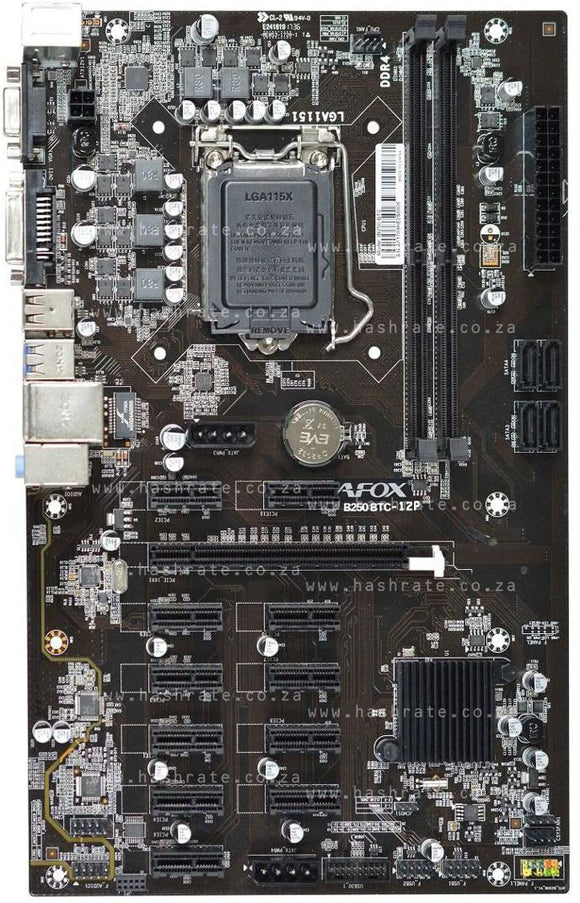 AFox IB250-BTC 12 x PCIe Mining Motherboard