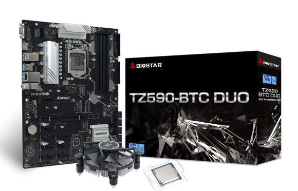 Biostar TZ590-BTC DUO + Intel Celeron G5905 Combo
