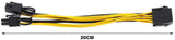 EPS CPU 8 Pin to Dual PCIE 8 (6+2) Pin Power Cable