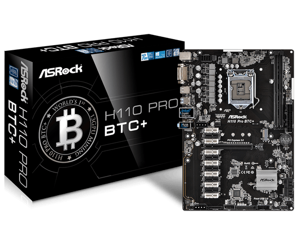 ASRock H110 PRO BTC+ 13 PCIe Motherboard - hashrate.co.za