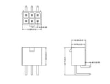 6Pin PCIe PCB Header Receptacle - 4.2mm Pitch - Right Angle Mount