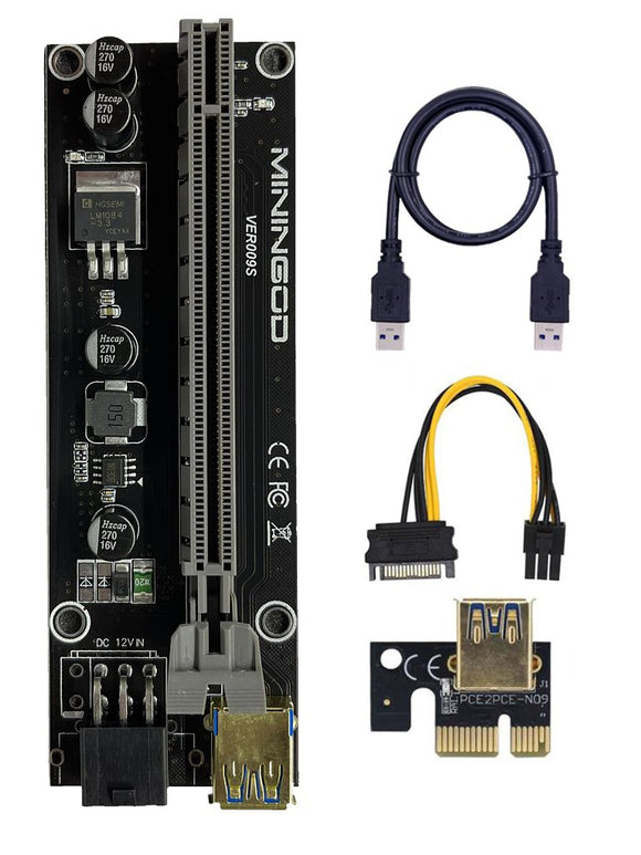 Miningod PCIe Riser Card - VER009S 12V 6PIN