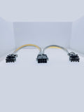 Miningod Premium 30cm PCI-E 8pin to Dual 8pin (6+2) Sleeved Y-Splitter Cable