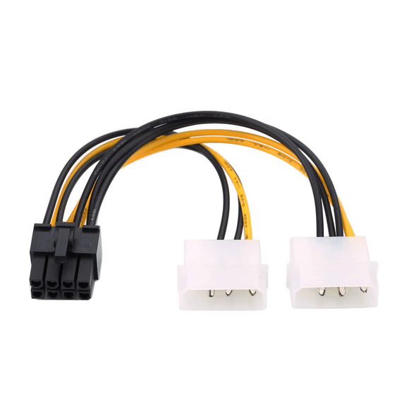 Dual Molex 4Pin To 8Pin Cable - hashrate.co.za