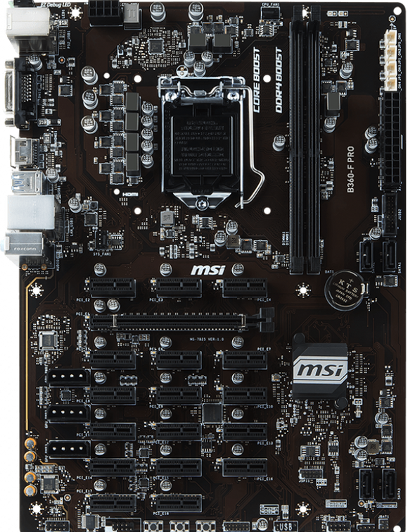 MSI B360-F PRO Cryptomining Motherboard