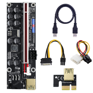 PCIe Riser Card - VER011 PRO GE - 12V - 2 x 6PIN, 10x Solid Caps, 13x LED