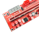 PCIe Riser Card - VER014 PRO - 12V - 2 x 6PIN + 4PIN, 10x Solid Caps, 12x LED, LCD Temperature Display