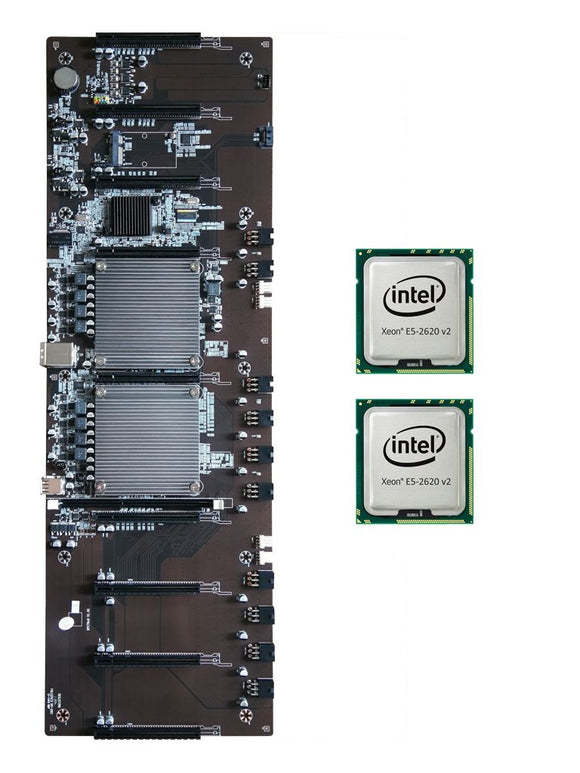 X79-BTC-X9 Mining Motherboard + 2x Intel Xeon E5-2620v2 CPU
