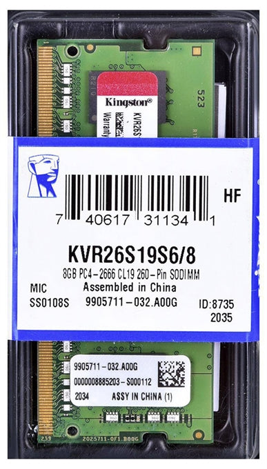 Kingston Value RAM DDR4 2666 SO-DIMM 8GB – hashrate